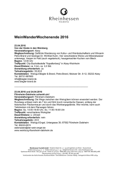 WeinWanderWochenende 2016