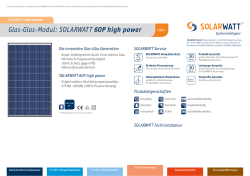 Glas-Glas-Modul: SOLARWATT 60P high power