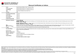 Discount Certificates on Indices