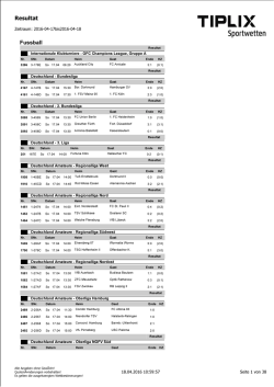 Druckt Bookmaker5 Liste