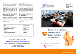 Journée de la Logistique Tag der Logistik Supply Chain Day 21