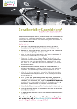 Informationen f&uuml;r Lehrende