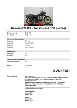 Detailansicht Kawasaki W 800 €,€Top Zustand * KD