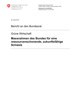 Bericht - BAFU - Bundesverwaltung