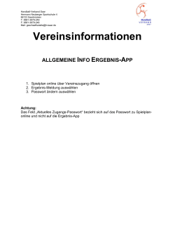 Vereinsinformationen - Handball