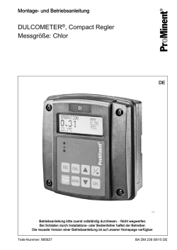 DULCOMETER&reg;, Compact Regler, Messgr&ouml;&szlig;e: Chlor