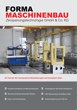 Forma Broschüre - Forma Maschinenbau
