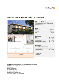 RUHIGES WOHNEN | STADTNÄHE, IN DORNBIRN