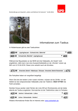 Informationen zum Taxibus - SPD