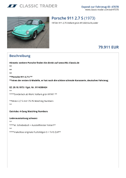 Porsche 911 2.7 S (1973) 79.911 EUR