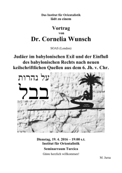 Dr. Cornelia Wunsch - Institut f&uuml;r Orientalistik
