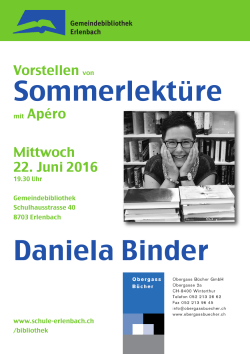 Sommerlektüre Daniela Binder