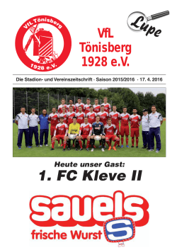 1. FC Kleve II - VfL Tönisberg