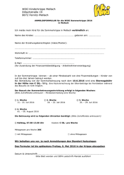 Info / Anmeldung Kinderkrippe Mellach