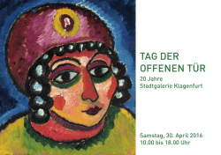 TAG DER OFFENEN TÜR - Stadtgalerie Klagenfurt
