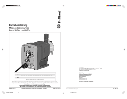 Magnetdosierpumpe Beta&reg; BT4a und BT5a