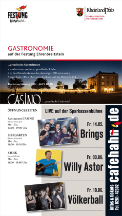 Gastro_bis_10-06-2016 - Die Festung Ehrenbreitstein