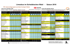 Kurzübersicht Limesbus-Fahrplan Saison 2016
