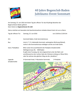 Jubil&auml;ums-Event Flyer - Bogensch&uuml;tzen Club Baden