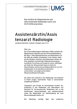 Druckversion Stellenanzeige - Universit&auml;tsmedizin G&ouml;ttingen