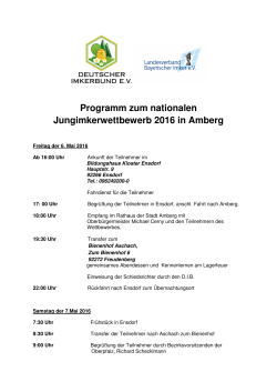 Das Programm zum Herunterladen - Bienenzuchtverein Sulzbach