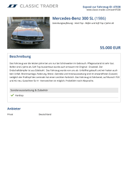 Mercedes-Benz 300 SL (1986) 55.000 EUR