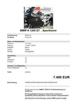 Detailansicht BMW K 1200 GT €,€Sporttourer