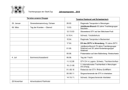 Jahresprogramm 2016 - Trachtengruppe der Stadt Zug