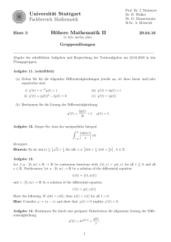 Blatt 3 - Fachbereich Mathematik