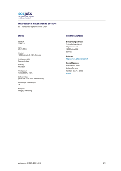 Mitarbeiter/in Haushaltshilfe 50-80%