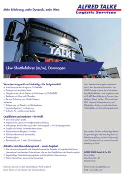 Lkw-Shuttlefahrer (m/w), Dormagen