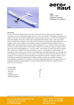 Datenblatt als PDF ausdrucken - Aero-naut
