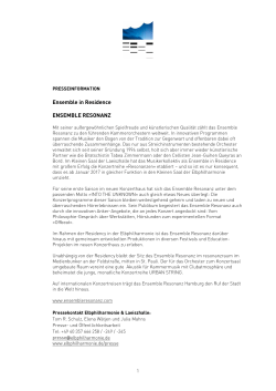 Ensemble Resonanz - Elbphilharmonie
