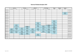 Sommer-Reitstundenplan 2016