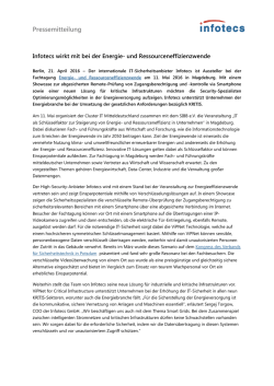 Infotecs wirkt mit bei der Energie- und