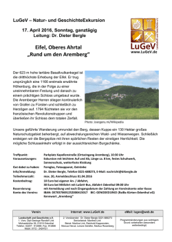 Infoblatt Aremberg 2016