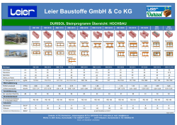 Dursiol Steinprogramm &Uuml;bersicht