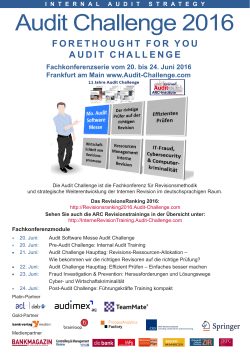 2016-04-22 Audit Challenge 2016 Programm