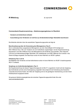 IR Mitteilung - Commerzbank
