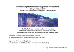 Einweihungszeremonie BergZendo HoheWand