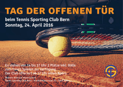 Tag der offenen Tür - Tennis Sporting Club Bern