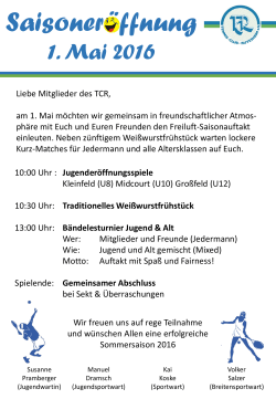 1. Mai - Flyer - Tennisclub Rutesheim