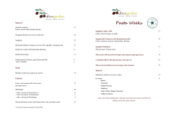 Menu Pastaweek - olivegarden.ch