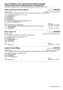 HAUPTVERBAND DER GERICHTSSACHVERST&Auml;NDIGEN