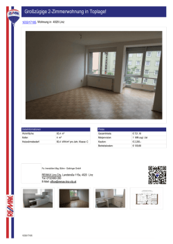 Gro&szlig;z&uuml;gige 2-Zimmerwohnung in Toplage