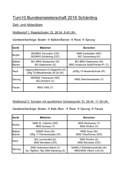 Zeitplan