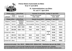 horaires samedi - Slalom Automobile de Bi&egrave;re