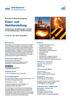 Einf&uuml;hrung in die Metallurgie von Stahl