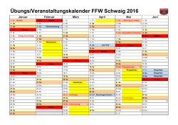 Übungs/Veranstaltungskalender FFW Schwaig 2016