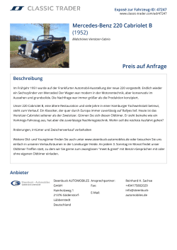 Mercedes-Benz 220 Cabriolet B (1952) Preis auf